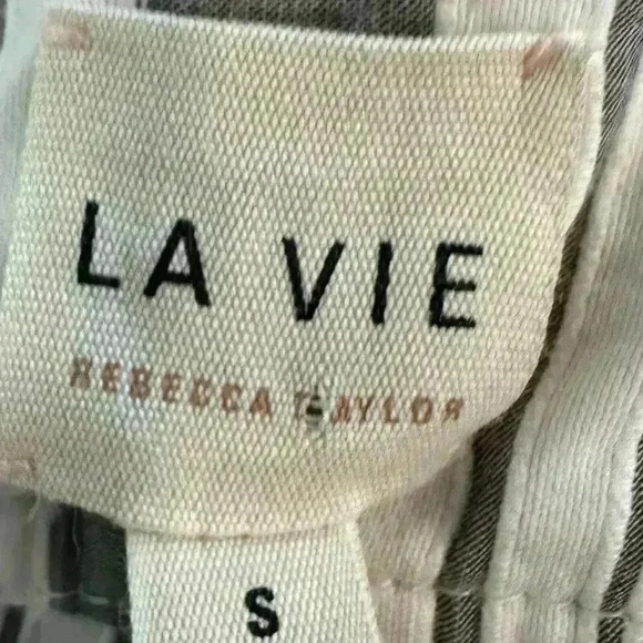 LA VIE REBECCA TAYLOR Stripe Tie Waist Cotton Shorts SZ S - Picture 9 of 9